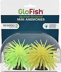GloFish Mini Anemone Aquarium Ornament, 2 Count