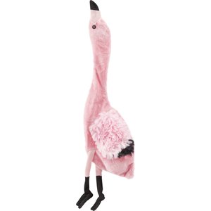 Ethical Pet Skinneeez Exotic Series Pink Flamingo Stuffing-Free Squeaky Plush Dog Toy