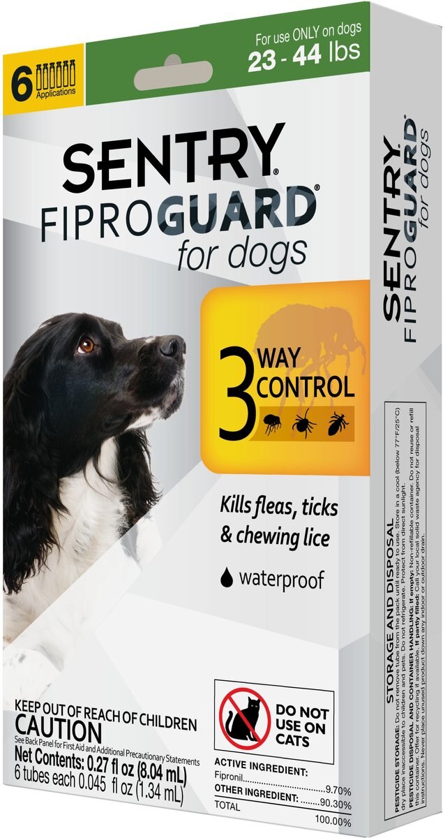 Sentry FiproGuard Flea & Tick Spot Treatment for Dogs, 23-44 lbs