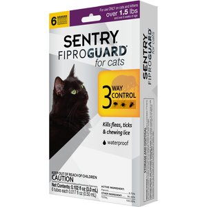 Sentry FiproGuard Flea & Tick Spot Treatment for Cats, 6 Doses (6-mos. supply)