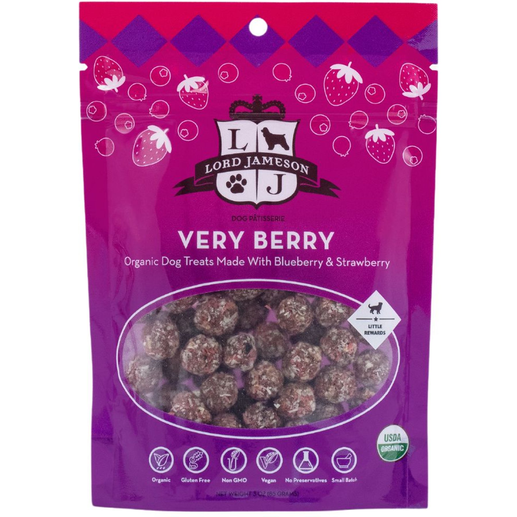 Lord Jameson Little Rewards Very Berry Dog Treats, 3-oz bag