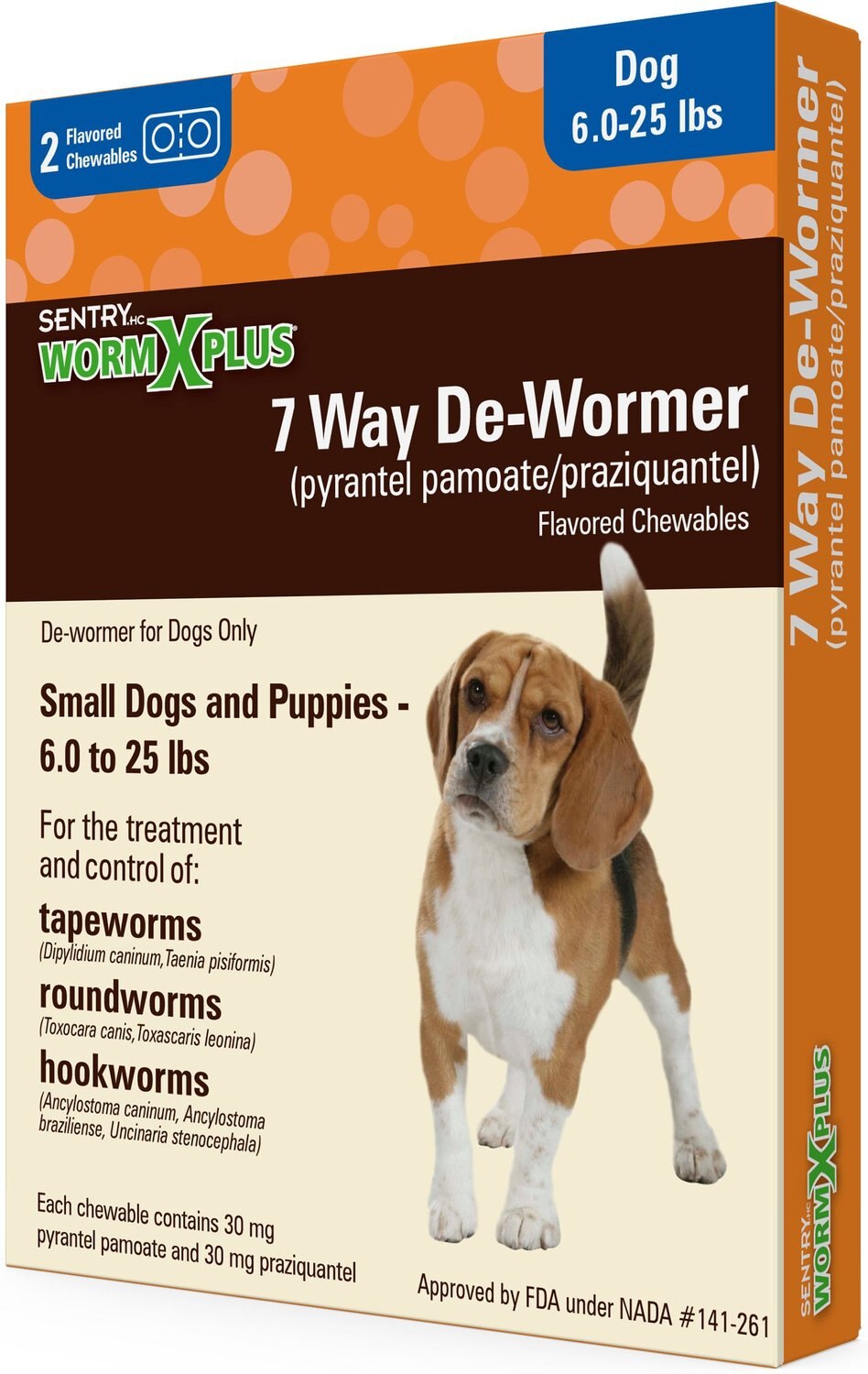 SENTRY HC WormX Plus 7 Way Dewormer for Hookworms, Roundworm