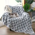 HappyCare Textiles Advanced Pets Waterproof Cat & Dog Blanket, 50x60-in, White Paw