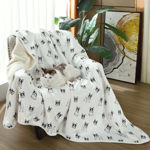 Happycare Textiles Advanced Pets Waterproof Cat & Dog Blanket, 50x60-in, White