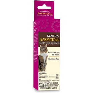 Sentry HC EARMITE Free Medication for Ear Mites for Cats, 1-oz bottle