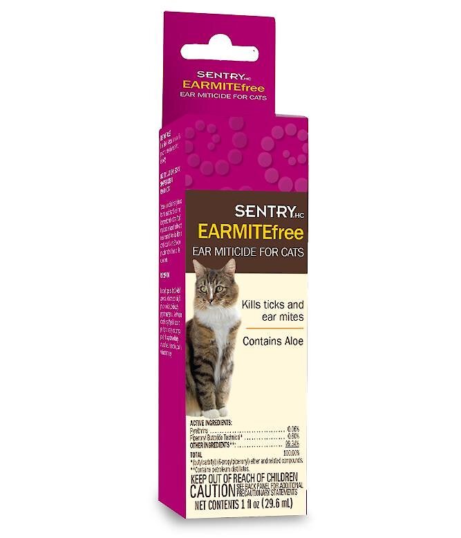 Cat licking outlet ear mite medicine