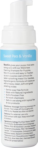 Nootie Sweet Pea & Vanilla Foaming for Puppies Tearless Formula Dog Shampoo