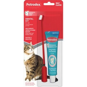 Sentry Petrodex Veterinary Strength Enzymatic Malt Flavor Cat Dental Kit