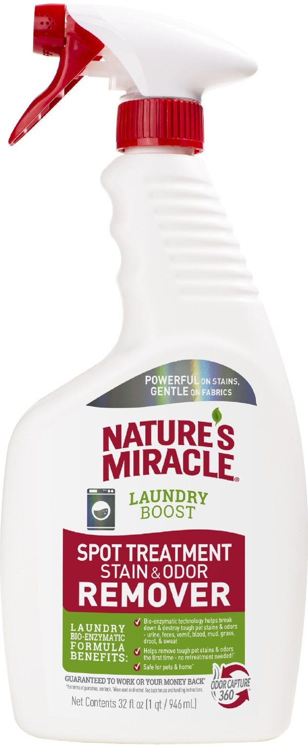 NATURE'S MIRACLE Laundry Boost Spot Treatment Laundry Detergent, 32oz