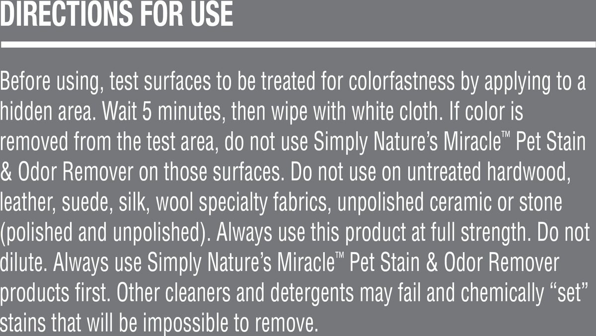 Simply Nature's Miracle Pet Stain & Odor Remover, 32oz bottle