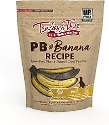 Tender & True PB+ Bananas Jerky Dog Treats, 4-oz bag