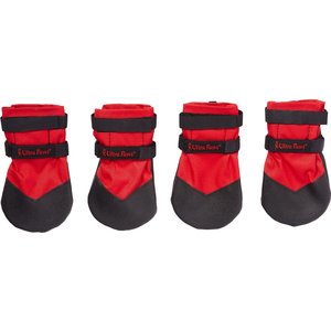 Ultra Paws Durable Dog Boots, 4 count, Red, X-Large