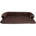 HappyCare Textiles Fleece Plush Sofa Bed & Furniture Protector, Brown