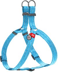 WAUDOG Re-Cotton Recycled Material QR Passport Dog Harness, Blue, Small