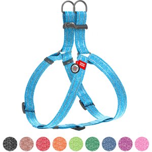 WAUDOG Re-Cotton Recycled Material QR Passport Dog Harness, Blue, Small