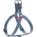 WAUDOG Re-Cotton Recycled Material QR Passport Dog Harness, Navy Blue, Large