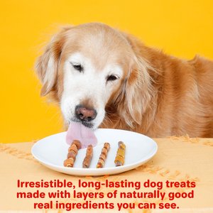 Hartz Oinkies Chickentastic Tender Bullies Natural Chew Dog Treats, 20 count