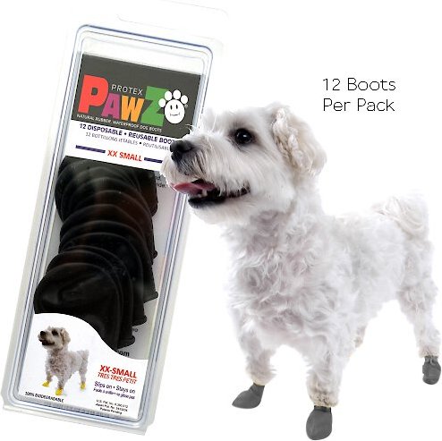 Pawz Waterproof Dog Boots, Black, XX-Small, 12 count slide 1 of 9