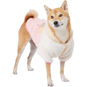 Frisco Colorblock Fleece Dog & Cat Hoodie w/ Pocket, Pink, Large