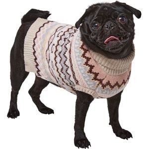 Frisco Sherpa Lined Fairisle Dog & Cat Sweater, Medium