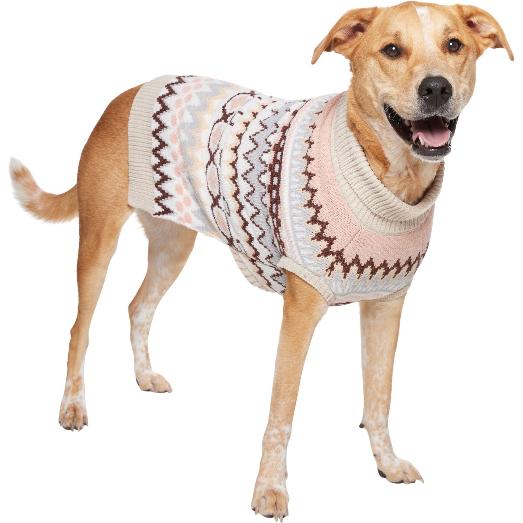 Frisco Sherpa Lined Fairisle Dog Cat Sweater