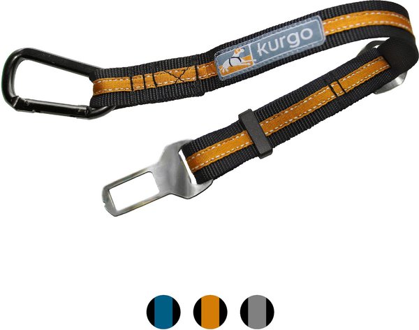 Kurgo Direct to Seat-Belt Tether, Orange slide 1 of 8