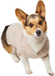Frisco Sherpa Lined Chunky Cable Knit Dog & Cat Sweater, Medium