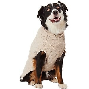 Frisco Sherpa Lined Chunky Cable Knit Dog & Cat Sweater, XX-Large