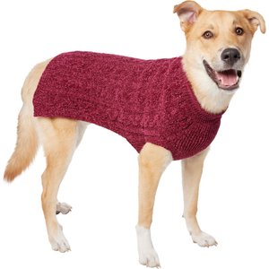 Frisco Cozy Textured Chenille Dog & Cat Sweater, Burgundy, XX-Large