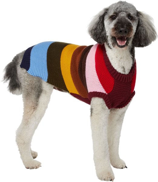 Frisco Chunky Knit Multi-Stripe Dog & Cat Sweater, XX-Large slide 1 of 7