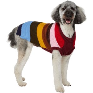 Frisco Chunky Knit Multi-Stripe Dog & Cat Sweater, XX-Large
