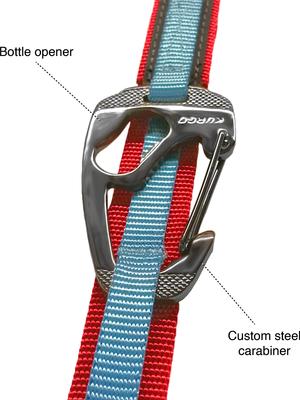 Show full view: Kurgo Quantum Nylon Reflective Hands-Free Running Dog Leash, Red/Blue, 6-ft long, 1-in wide slide 8 of 12