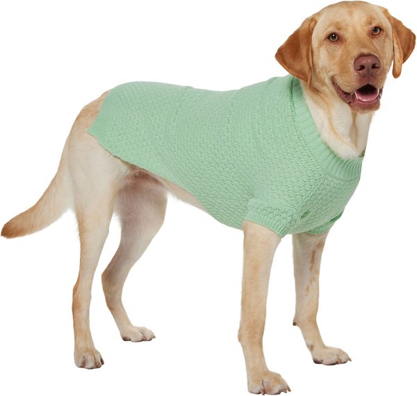 Frisco Bubble Knit Mock Neck Dog & Cat Sweater, Mint, XX-Large slide 1 of 7