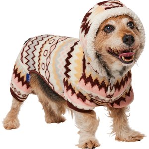 Frisco Fairisle Cozy Plush Fleece Dog & Cat PJs, Cream, Large