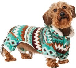 Frisco Fairisle Cozy Plush Fleece Dog & Cat PJs, Green, Medium
