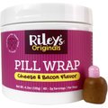 Riley's Originals Delicious Cheese & Bacon Flavored Pill Wrap Dog Treat, 4.2-oz jar
