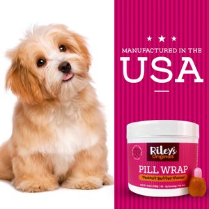 Riley's Delicious Peanut Butter Flavored Pill Wrap Dog Treat, 4.2-oz jar