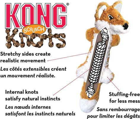 Show full view: KONG Scrunch Knots Raccoon Dog Toy, Small/Medium slide 5 of 9