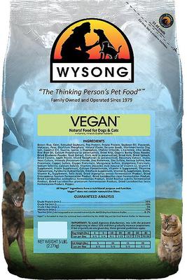 Discontinued WYSONG Vegan Dry Dog Cat Food, 5-lb bag