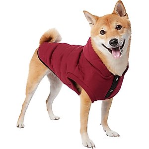 Frisco Quilted Fleece Dog & Cat Pullover Hoodie, Burgundy, Large