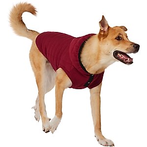 Frisco Quilted Fleece Dog & Cat Pullover Hoodie, Burgundy, XX-Large