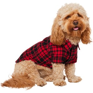 Frisco Red Tartan Plaid Dog & Cat Flannel Shirt, Medium