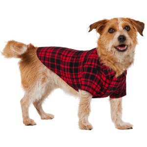 Frisco Red Tartan Plaid Dog & Cat Flannel Shirt, Large