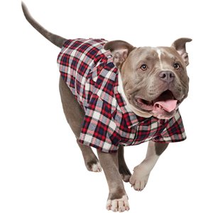 Frisco Red & Blue Plaid Dog & Cat Flannel Shirt, X-Large