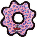 Tuffy's Junior Gear Ring Squeaky Plush Dog Toy, Pink Leopard
