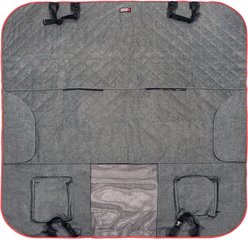 KONG 2-In-1 Bench & American Truck Seat Cover & Hammock, Grey & Red, X-Large