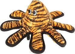 Tuffy's Mega Creature Tiger Print Octopus Squeaky Plush Dog Toy, Oscar