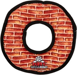 Tuffy's Mega Ring Squeaky Plush Dog Toy, Brick