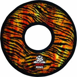 Tuffy's Mega Ring Squeaky Plush Dog Toy, Tiger