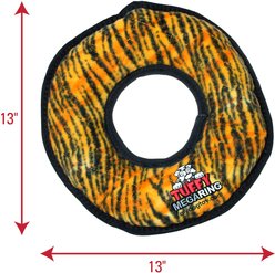 Tuffy's Mega Ring Squeaky Plush Dog Toy, Tiger slide 2 of 6